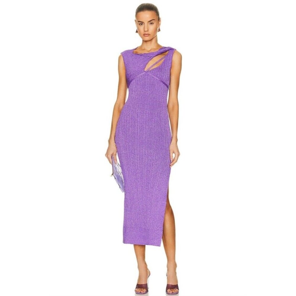 AKNVAS Sevrine Dress Purple Lurex